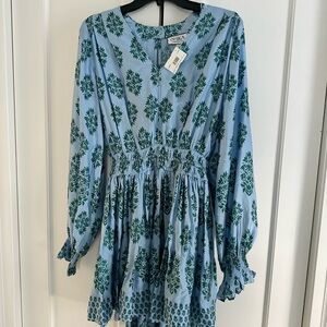 Blue and Green Dress Omika NWT